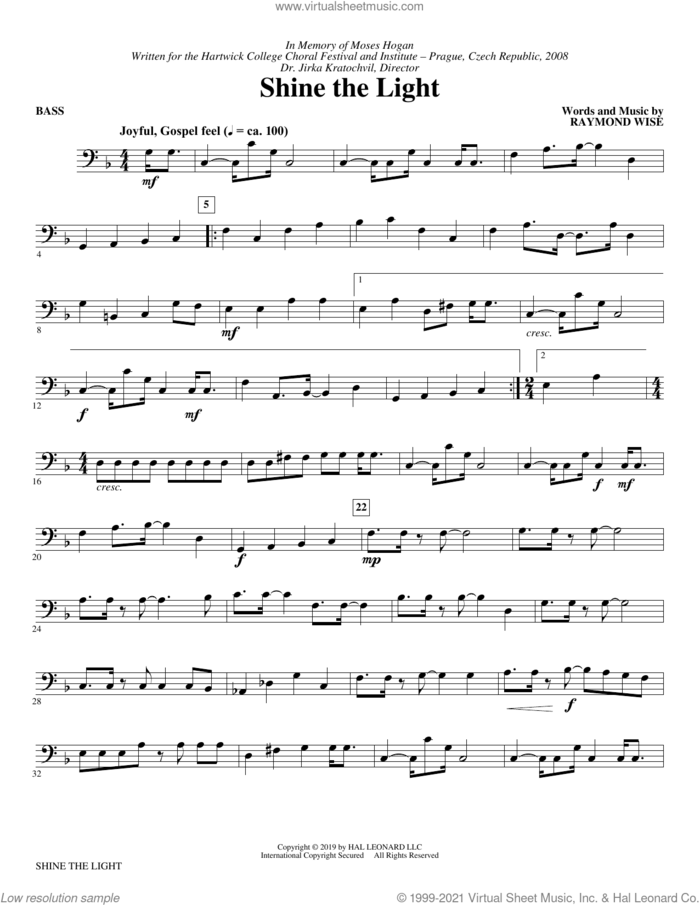 Shine the Light (complete set of parts) sheet music for orchestra/band by Raymond Wise, intermediate skill level