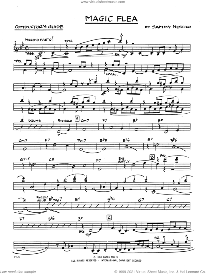 Magic Flea (COMPLETE) sheet music for jazz band by Sammy Nestico, intermediate skill level