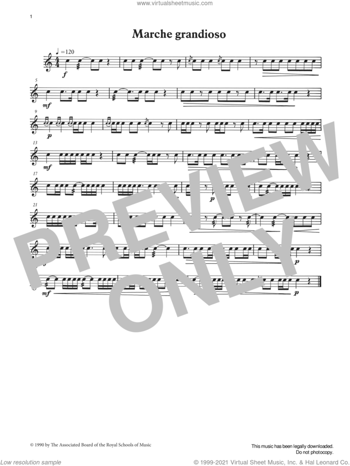 Marche grandioso from Graded Music for Snare Drum, Book II sheet music for percussions by Ian Wright, Ian Wright and Kevin Hathaway and Kevin Hathway, classical score, intermediate skill level
