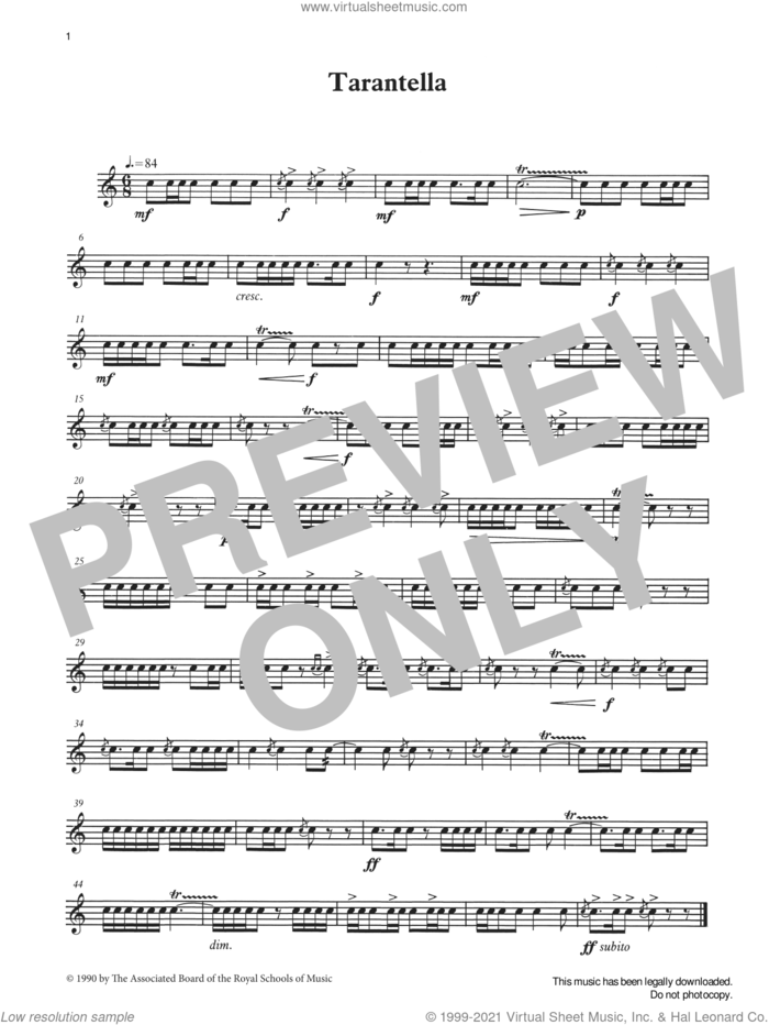 Tarantella from Graded Music for Snare Drum, Book III sheet music for percussions by Ian Wright, Ian Wright and Kevin Hathaway and Kevin Hathway, classical score, intermediate skill level