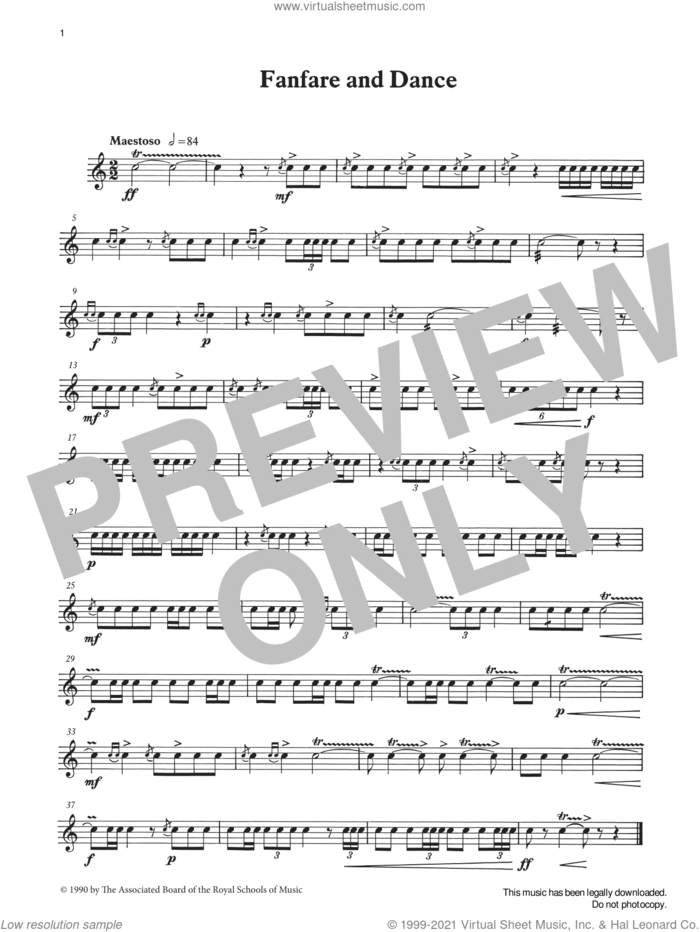 Fanfare and Dance from Graded Music for Snare Drum, Book III sheet music for percussions by Ian Wright, Ian Wright and Kevin Hathaway and Kevin Hathway, classical score, intermediate skill level