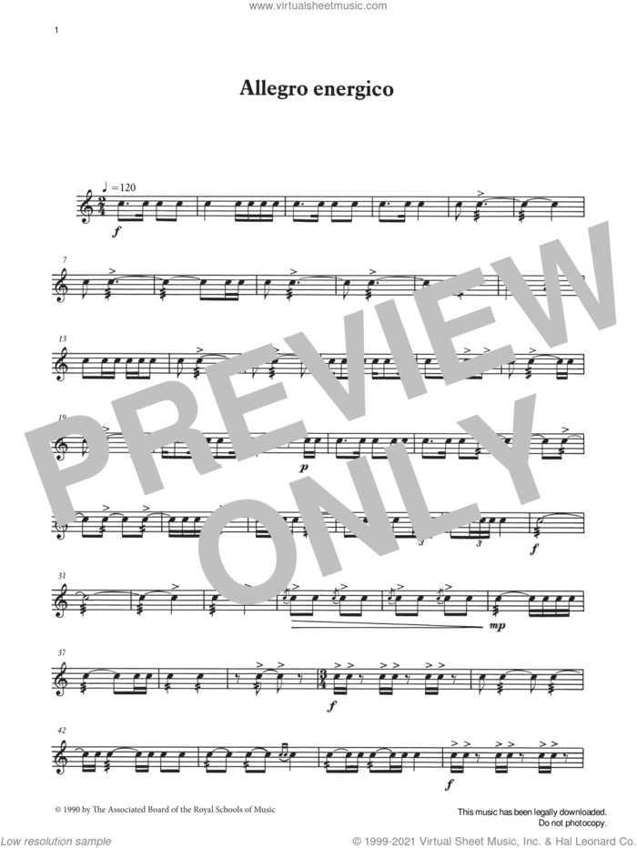Allegro energico from Graded Music for Snare Drum, Book III sheet music for percussions by Ian Wright, Ian Wright and Kevin Hathaway and Kevin Hathway, classical score, intermediate skill level