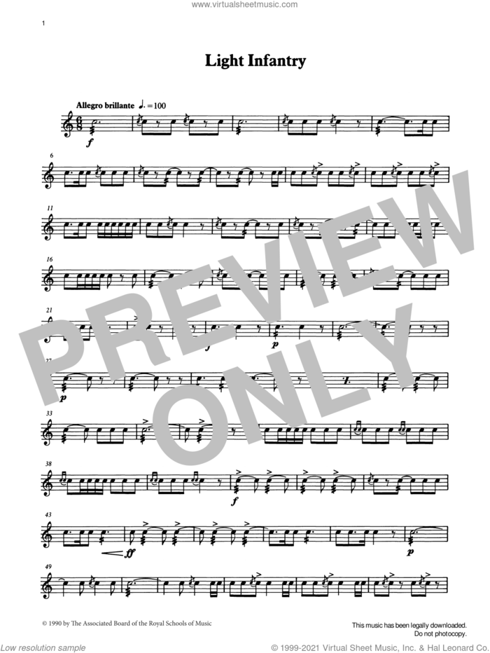 Light Infantry from Graded Music for Snare Drum, Book IV sheet music for percussions by Ian Wright, Ian Wright and Kevin Hathaway and Kevin Hathway, classical score, intermediate skill level