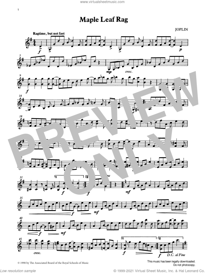 Maple Leaf Rag (score and part) from Graded Music for Tuned Percussion, Book III sheet music for percussions by Scott Joplin, Ian Wright and Kevin Hathway, classical score, intermediate skill level