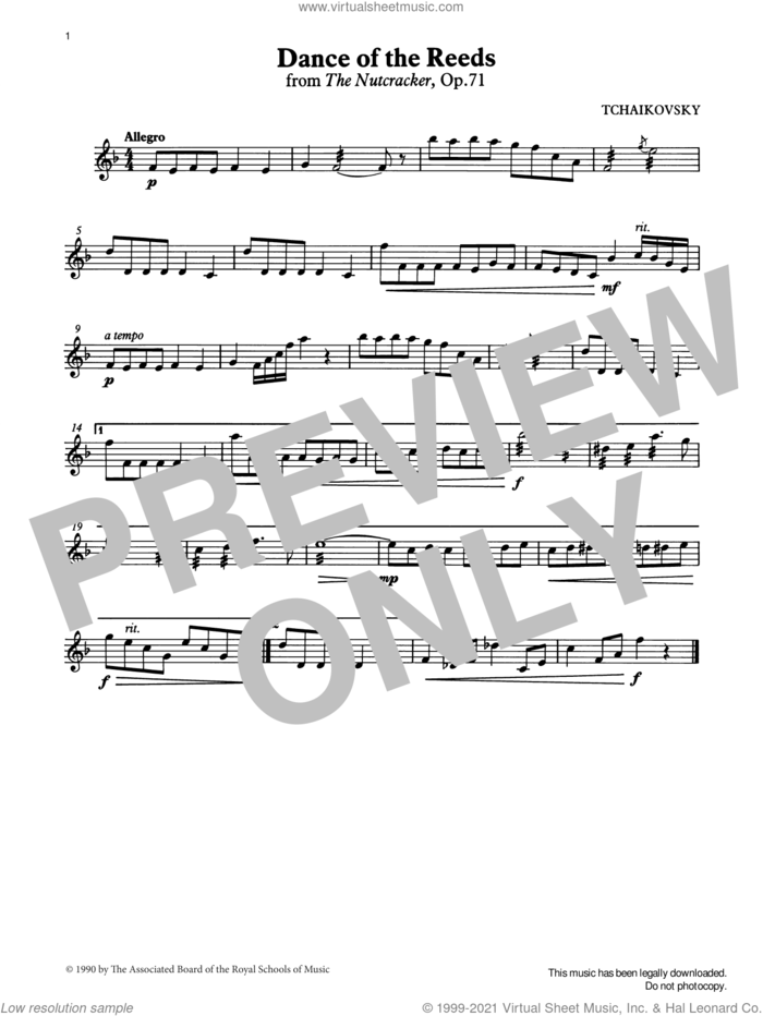Dance of the Reeds from Graded Music for Tuned Percussion, Book II sheet music for percussions by Pyotr Ilyich Tchaikovsky, Ian Wright and Kevin Hathway, classical score, intermediate skill level