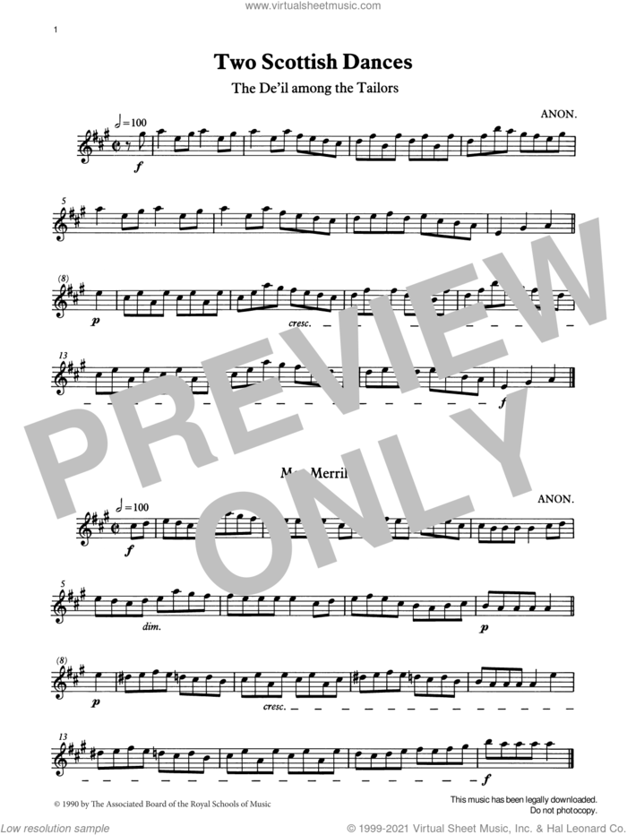 Two Scottish Dances from Graded Music for Tuned Percussion, Book III sheet music for percussions by Trad. Scottish, Ian Wright and Kevin Hathway, classical score, intermediate skill level