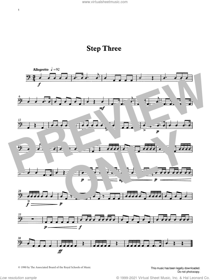 Step Three from Graded Music for Timpani, Book I sheet music for percussions by Ian Wright, classical score, intermediate skill level