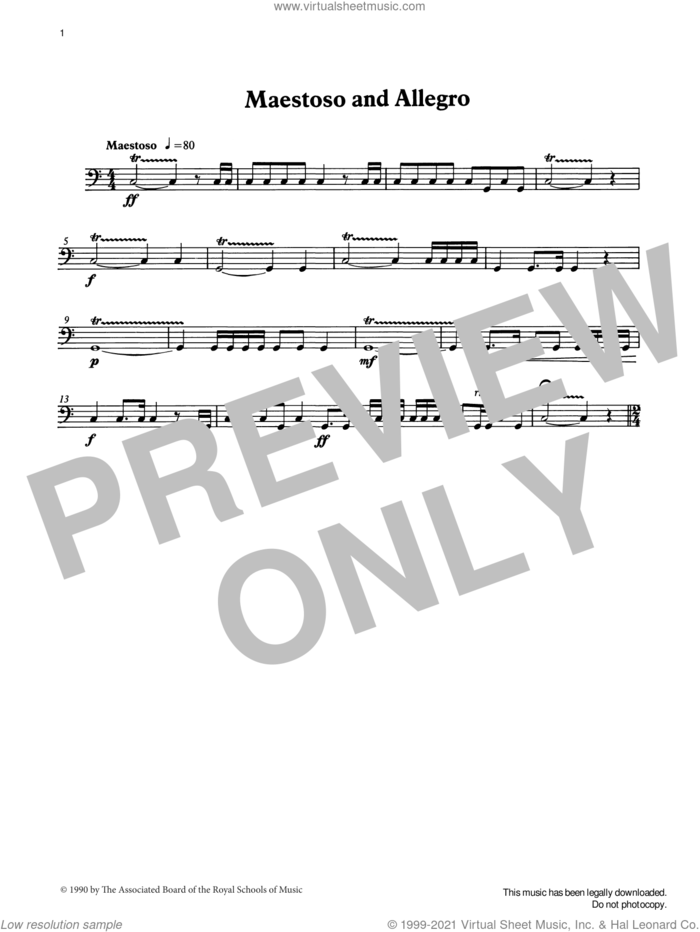 Maestoso and Allegro from Graded Music for Timpani, Book II sheet music for percussions by Ian Wright, classical score, intermediate skill level