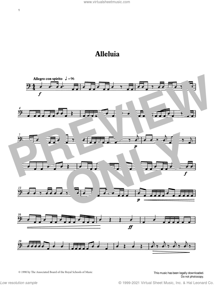 Alleluia from Graded Music for Timpani, Book II sheet music for percussions by Ian Wright, classical score, intermediate skill level