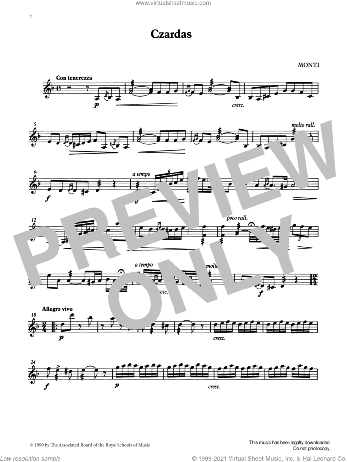 Czardas from Graded Music for Tuned Percussion, Book IV sheet music for percussions by Vittorio Monti, Ian Wright and Kevin Hathway, classical score, intermediate skill level