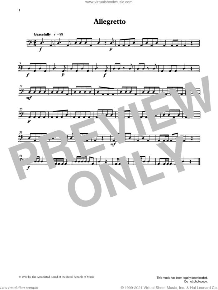 Allegretto from Graded Music for Timpani, Book I sheet music for percussions by Ian Wright, classical score, intermediate skill level
