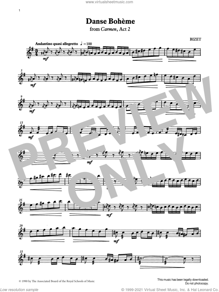Danse Bohème from Graded Music for Tuned Percussion, Book IV sheet music for percussions by Georges Bizet, Ian Wright and Kevin Hathway, classical score, intermediate skill level