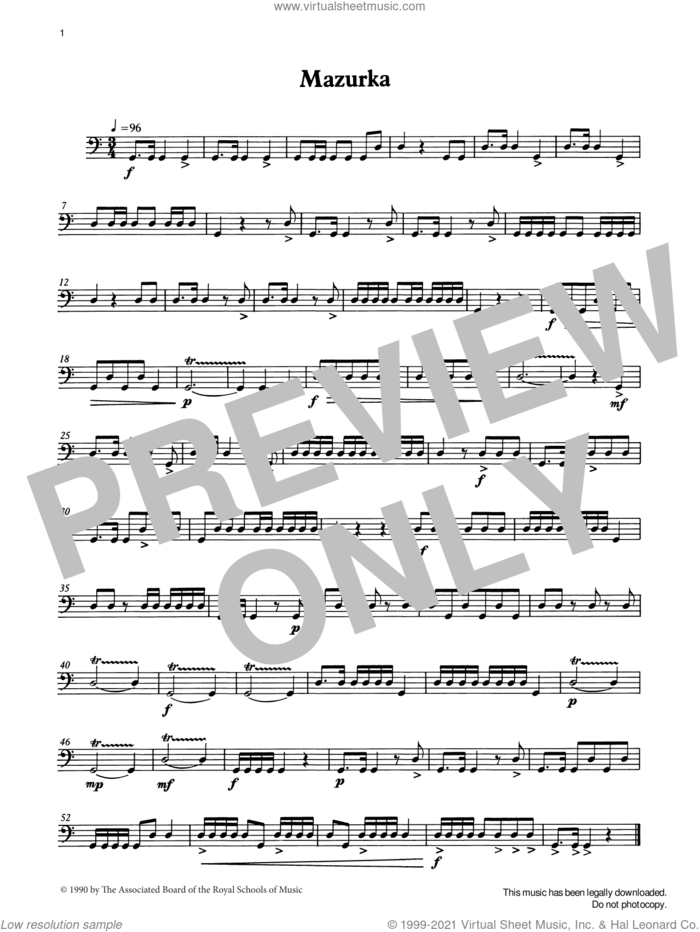 Mazurka from Graded Music for Timpani, Book II sheet music for percussions by Ian Wright, classical score, intermediate skill level