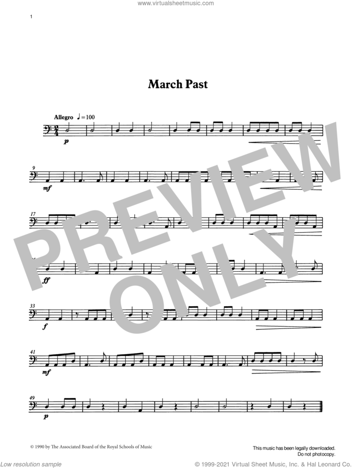 March Past from Graded Music for Timpani, Book I sheet music for percussions by Ian Wright, classical score, intermediate skill level