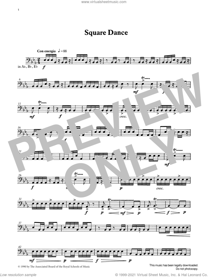 Square Dance from Graded Music for Timpani, Book III sheet music for percussions by Ian Wright, classical score, intermediate skill level