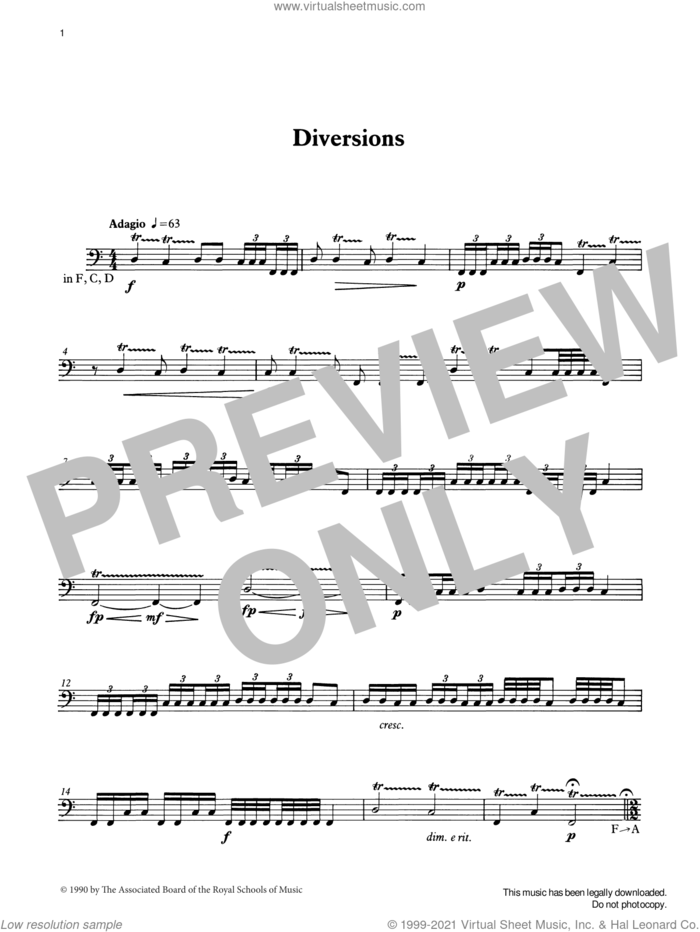 Diversions from Graded Music for Timpani, Book III sheet music for percussions by Ian Wright, classical score, intermediate skill level