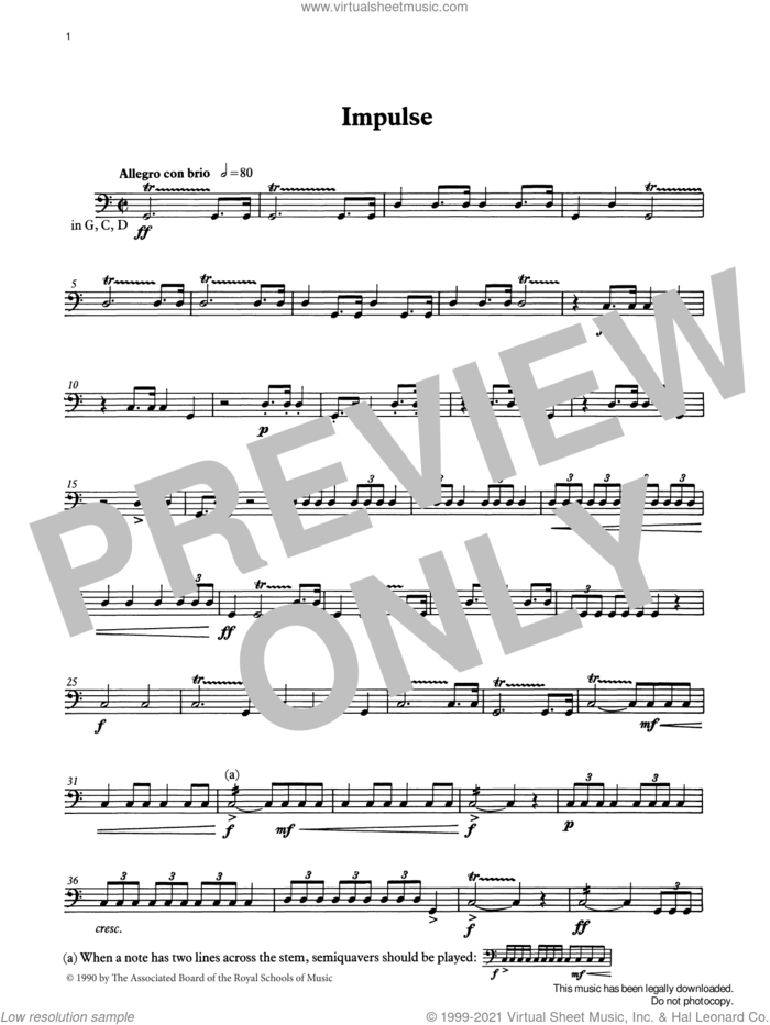 Impulse from Graded Music for Timpani, Book IV sheet music for percussions by Ian Wright, classical score, intermediate skill level