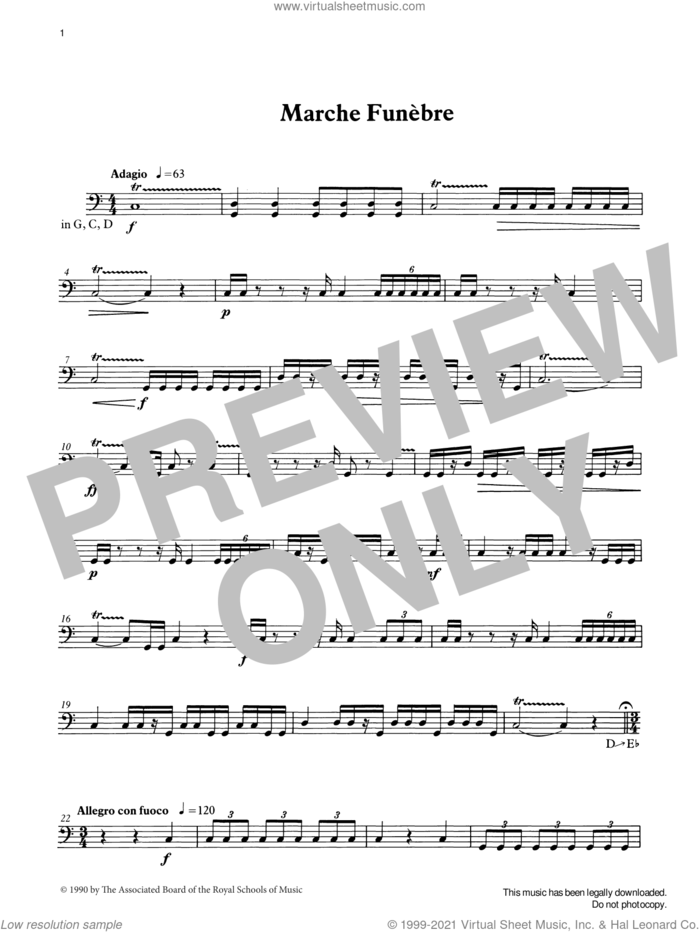 Marche Funèbre from Graded Music for Timpani, Book III sheet music for percussions by Ian Wright, classical score, intermediate skill level