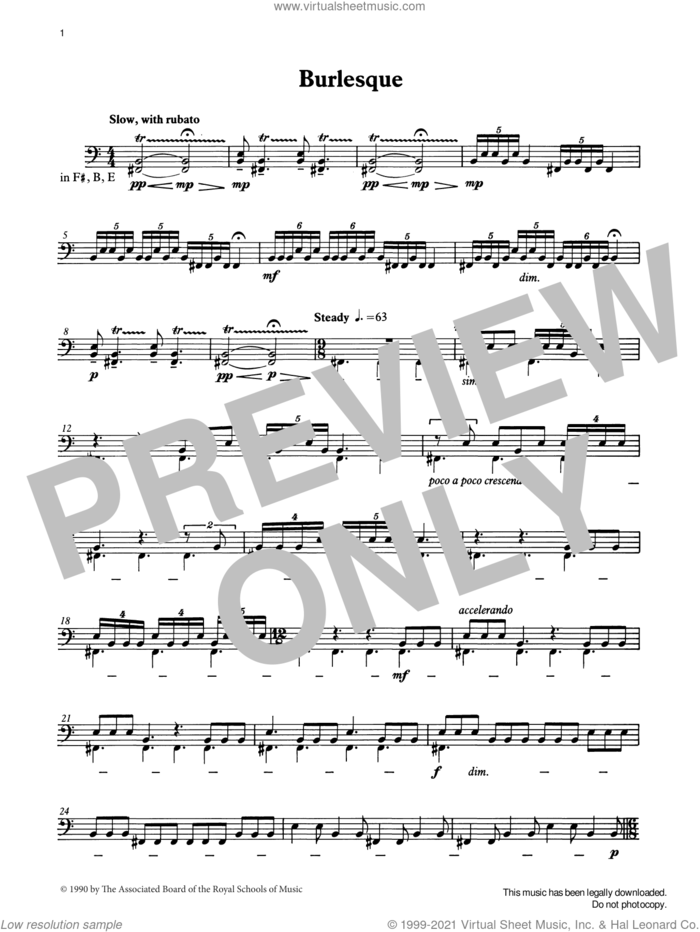 Burlesque from Graded Music for Timpani, Book IV sheet music for percussions by Ian Wright, classical score, intermediate skill level