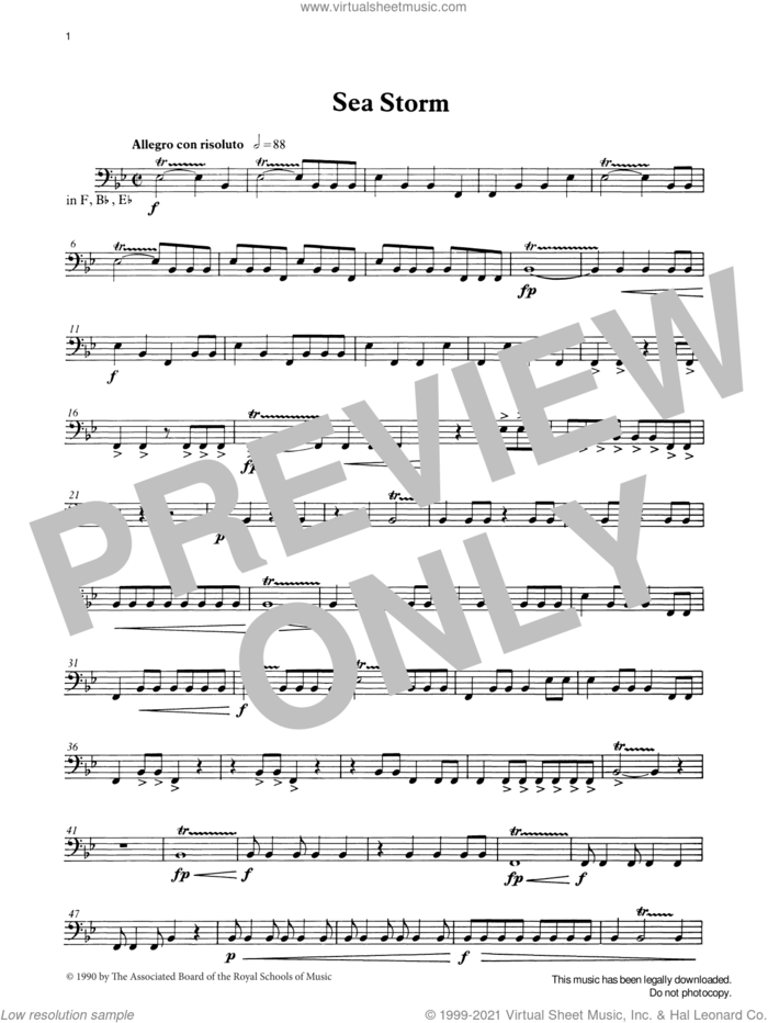 Sea Storm from Graded Music for Timpani, Book III sheet music for percussions by Ian Wright, classical score, intermediate skill level