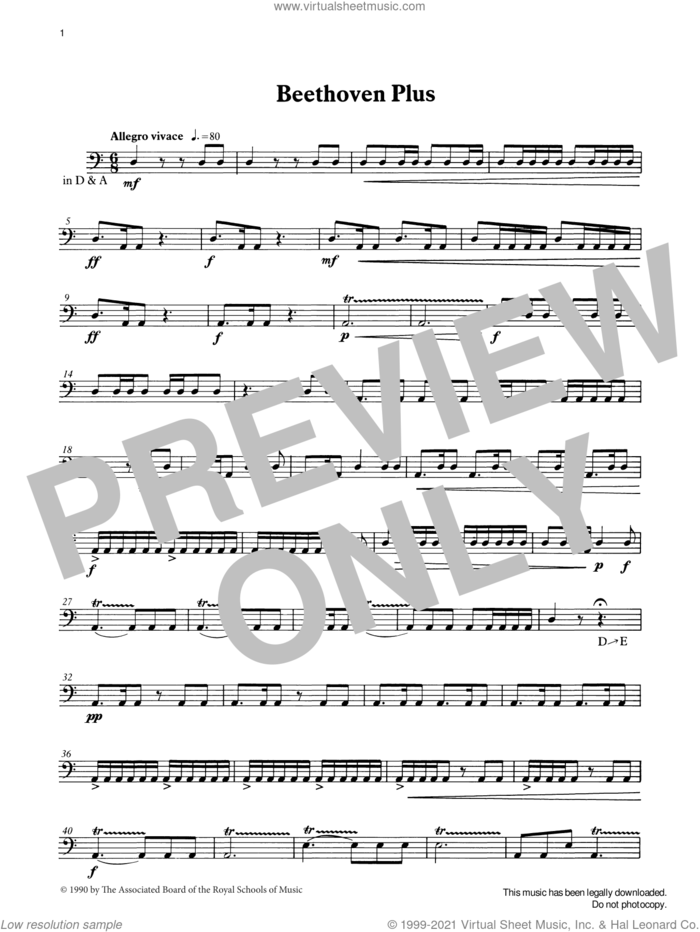 Beethoven Plus from Graded Music for Timpani, Book III sheet music for percussions by Ian Wright, classical score, intermediate skill level