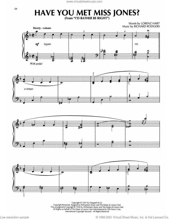 Have You Met Miss Jones? (from I'd Rather Be Right) (arr. Bill Boyd) sheet music for piano solo by Rodgers & Hart, Bill Boyd, Lorenz Hart and Richard Rodgers, intermediate skill level