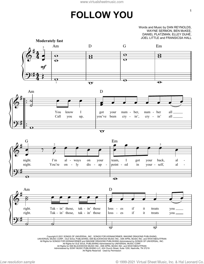 Bring Me The Horizon - Follow You Sheet music for Piano (Solo) Easy