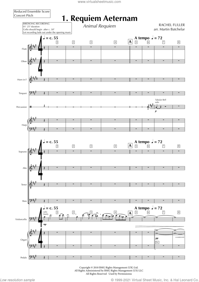 Animal Requiem (COMPLETE) sheet music for orchestra/band by Rachel Fuller and Martin Batchelar, intermediate skill level