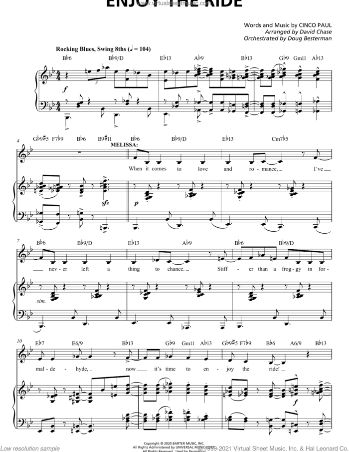 Enjoy The Ride (from Schmigadoon!) sheet music for voice and piano by Cinco Paul, intermediate skill level
