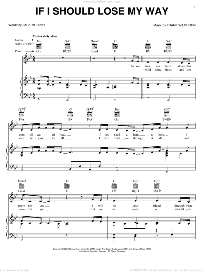 If I Should Lose My Way sheet music for voice, piano or guitar by Linda Eder, Frank Wildhorn and Jack Murphy, intermediate skill level