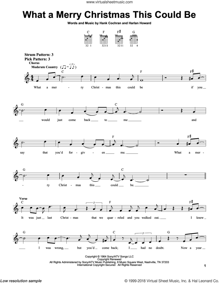 What A Merry Christmas This Could Be sheet music for guitar solo (chords) by Hank Cochran, George Strait and Harlan Howard, easy guitar (chords)