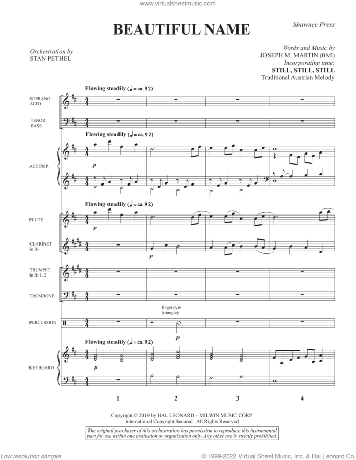 Beautiful Name (Consort) (COMPLETE) sheet music for orchestra/band by Joseph M. Martin, intermediate skill level