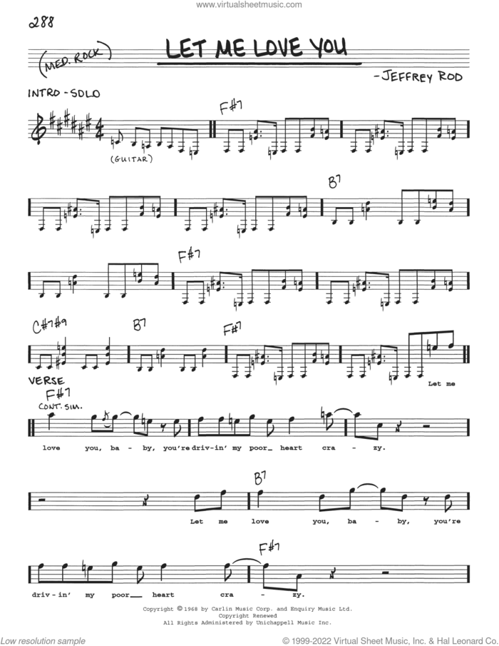 Let Me Love You sheet music for voice and other instruments (real book with lyrics) by Rod Stewart and Jeff Beck, intermediate skill level