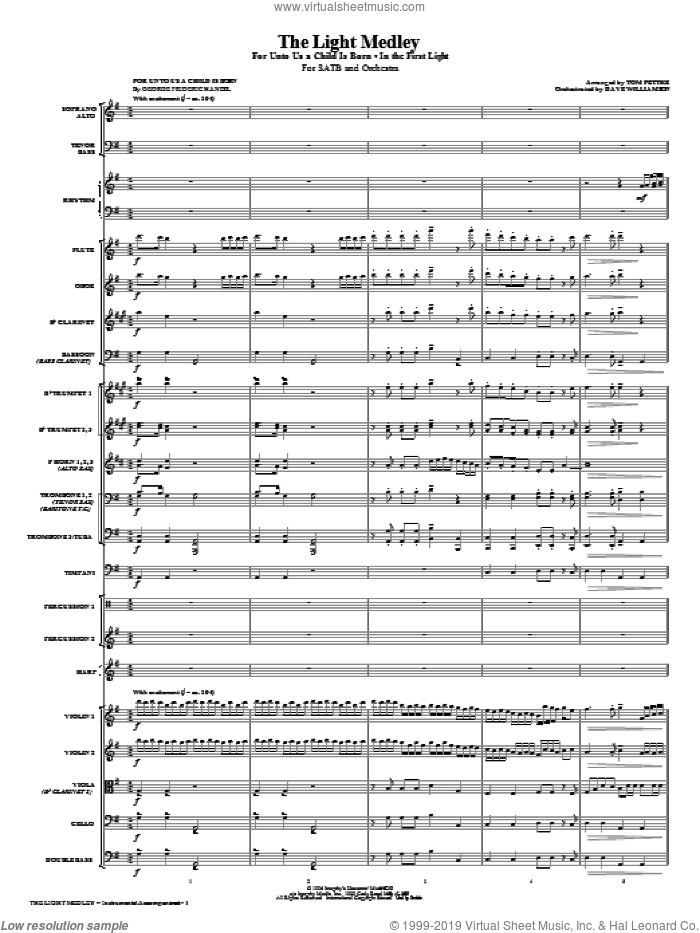 The Light Medley (COMPLETE) sheet music for orchestra/band (Orchestra) by Tom Fettke, intermediate skill level