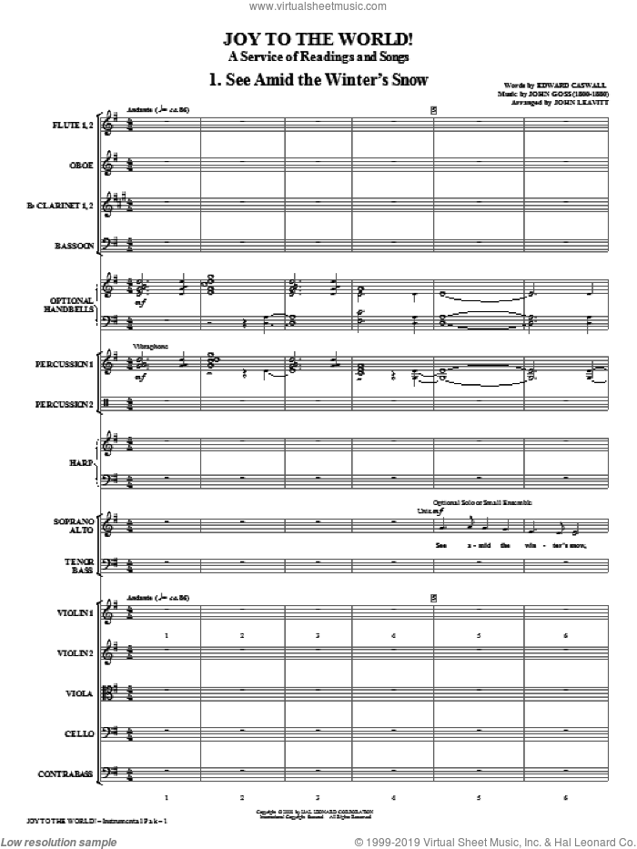 Joy To The World (COMPLETE) sheet music for orchestra/band (chamber ensemble) by John Leavitt and Miscellaneous, intermediate skill level