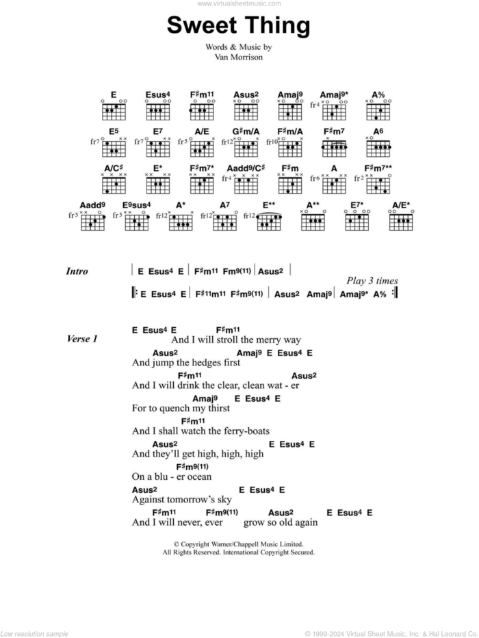 Sweet Thing sheet music for guitar (chords) by Jeff Buckley, intermediate skill level