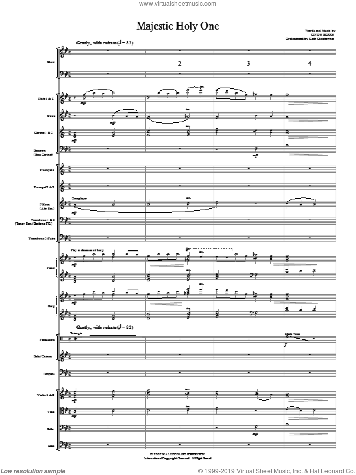 Majestic Holy One (COMPLETE) sheet music for orchestra/band (Orchestra) by Cindy Berry, intermediate skill level