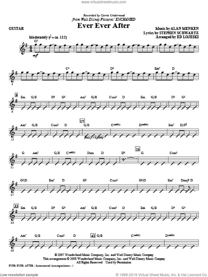 Ever Ever After (from Enchanted) (arr. Ed Lojeski) (complete set of parts) sheet music for orchestra/band (Rhythm) by Alan Menken, Carrie Underwood, Ed Lojeski and Stephen Schwartz, intermediate skill level