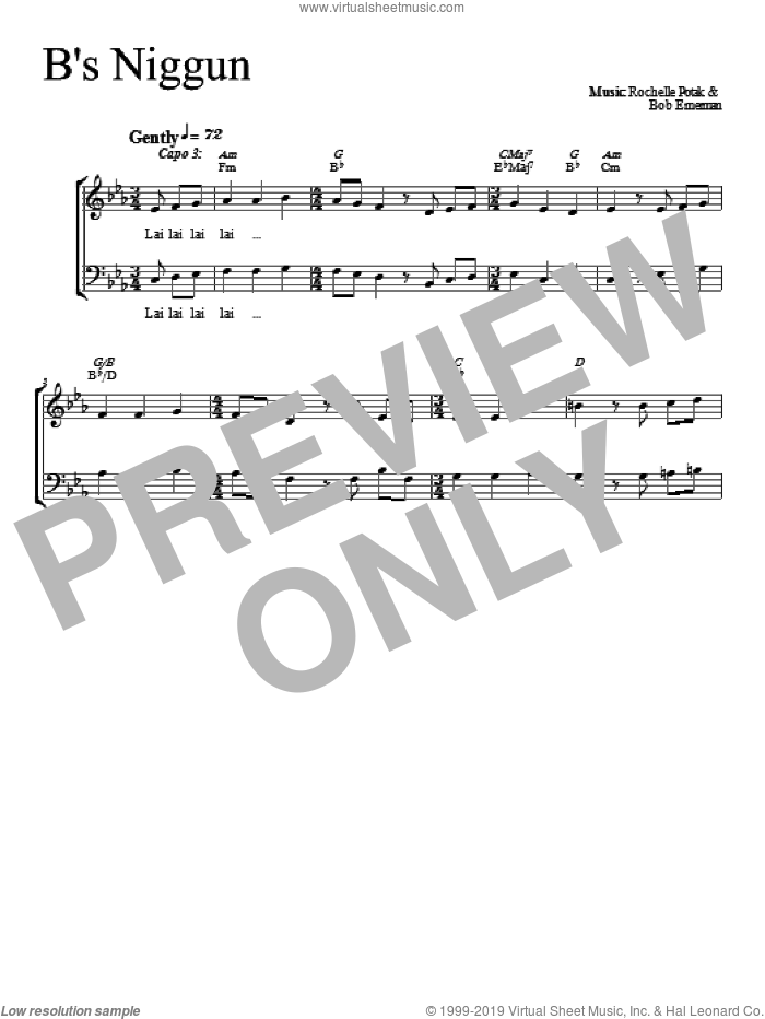 B's Nign sheet music for choir (2-Part) by Shir Harmony, intermediate duet