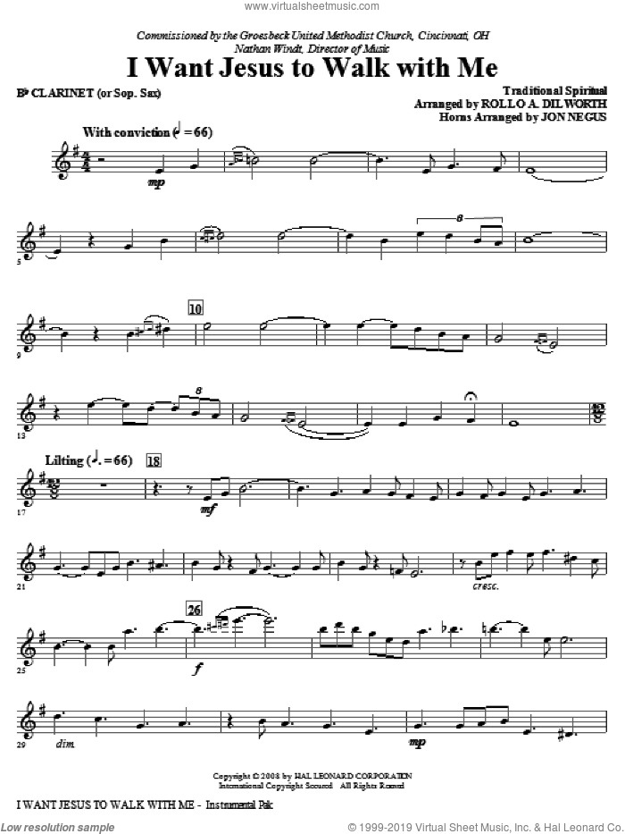 I Want Jesus To Walk With Me (complete set of parts) sheet music for orchestra/band by Rollo Dilworth and Miscellaneous, intermediate skill level