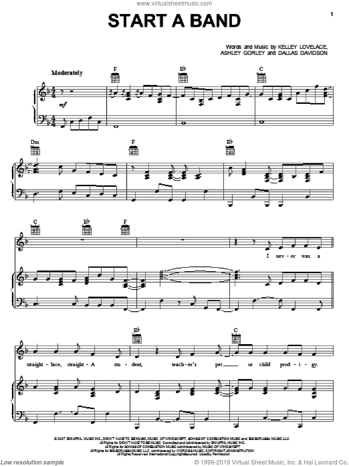 Start A Band sheet music for voice, piano or guitar by Brad Paisley, Brad Paisley featuring Keith Urban, Keith Urban, Ashley Gorley, Dallas Davidson and Kelley Lovelace, intermediate skill level