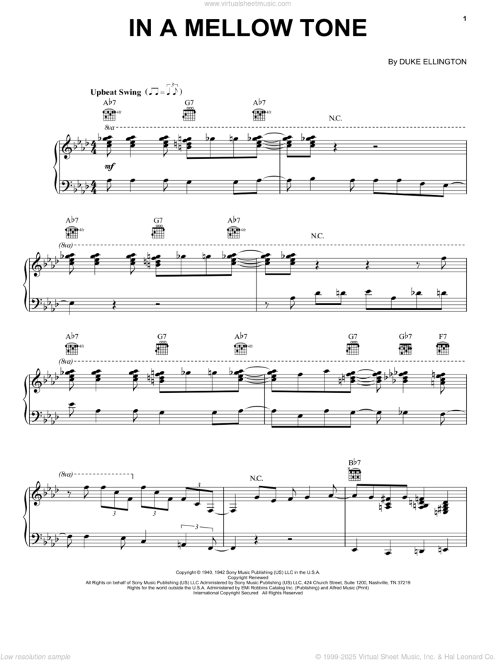 Jump For Joy sheet music for voice, piano or guitar by Duke Ellington, Paul Francis Webster and Sid Kuller, intermediate skill level