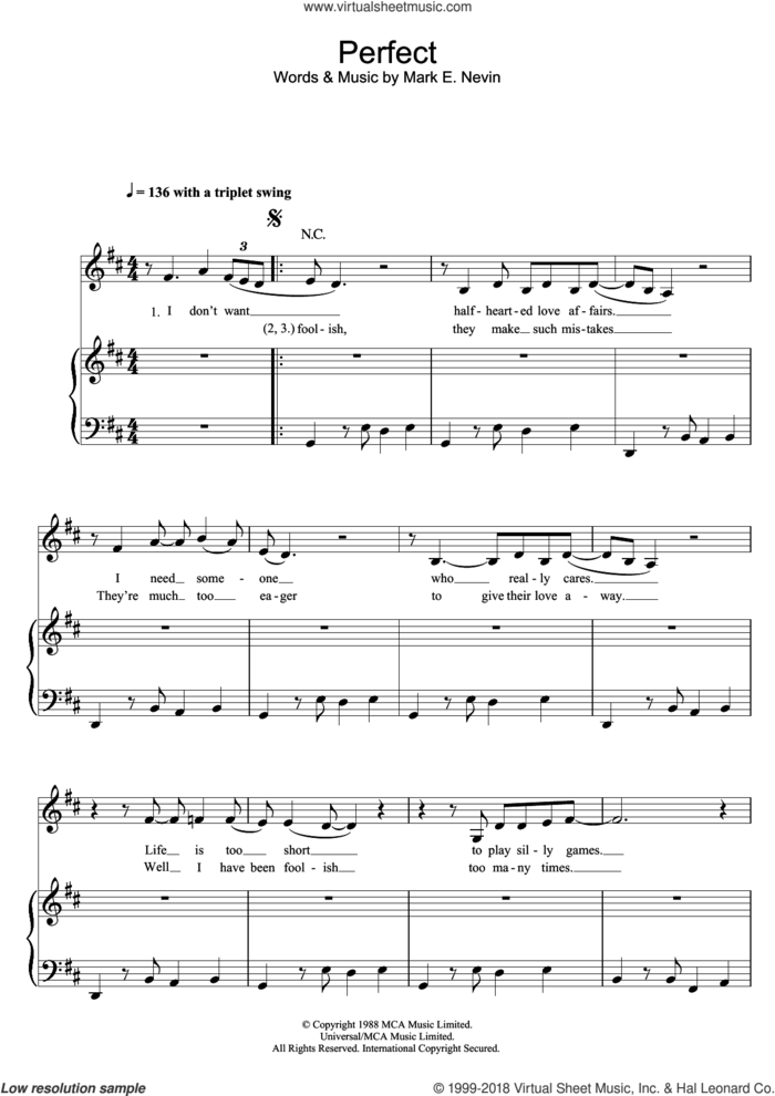 Perfect sheet music for voice, piano or guitar by Fairground Attraction and Mark E. Nevin, intermediate skill level