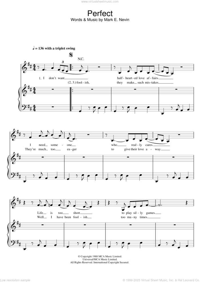 Perfect sheet music for voice, piano or guitar by Fairground Attraction and Mark E. Nevin, intermediate skill level