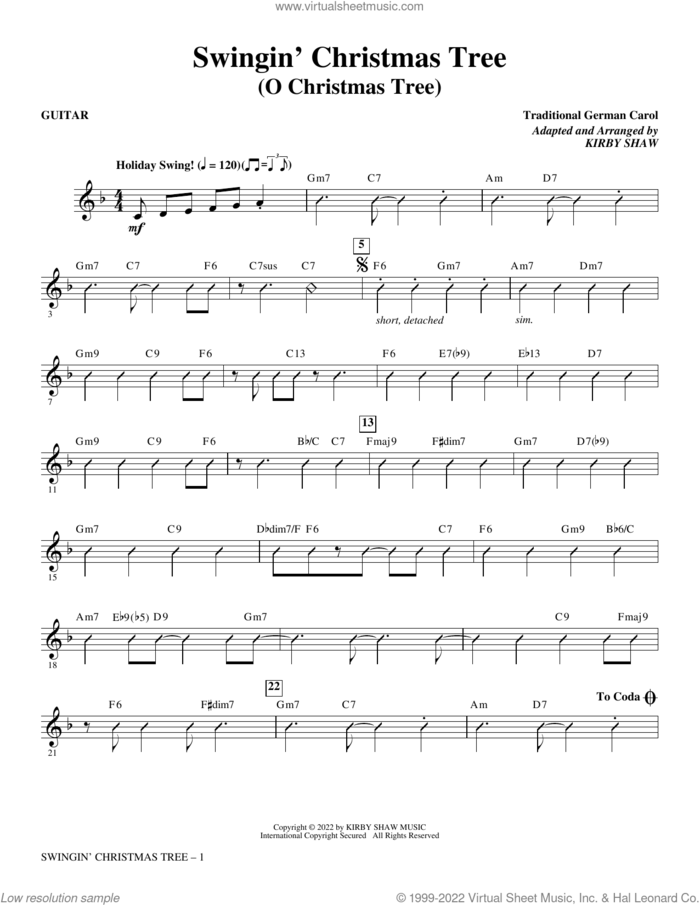 Swingin' Christmas Tree (O Christmas Tree) (arr. Kirby Shaw) (complete set of parts) sheet music for orchestra/band by Kirby Shaw and Miscellaneous, intermediate skill level