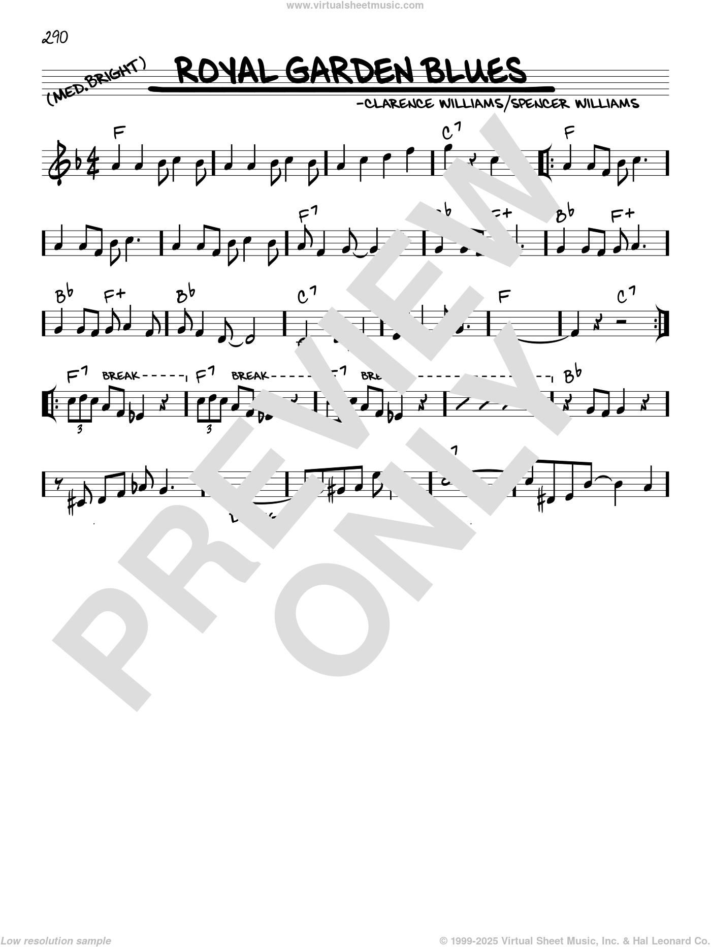 Royal Garden Blues (arr. Robert Rawlins) sheet music (real book with