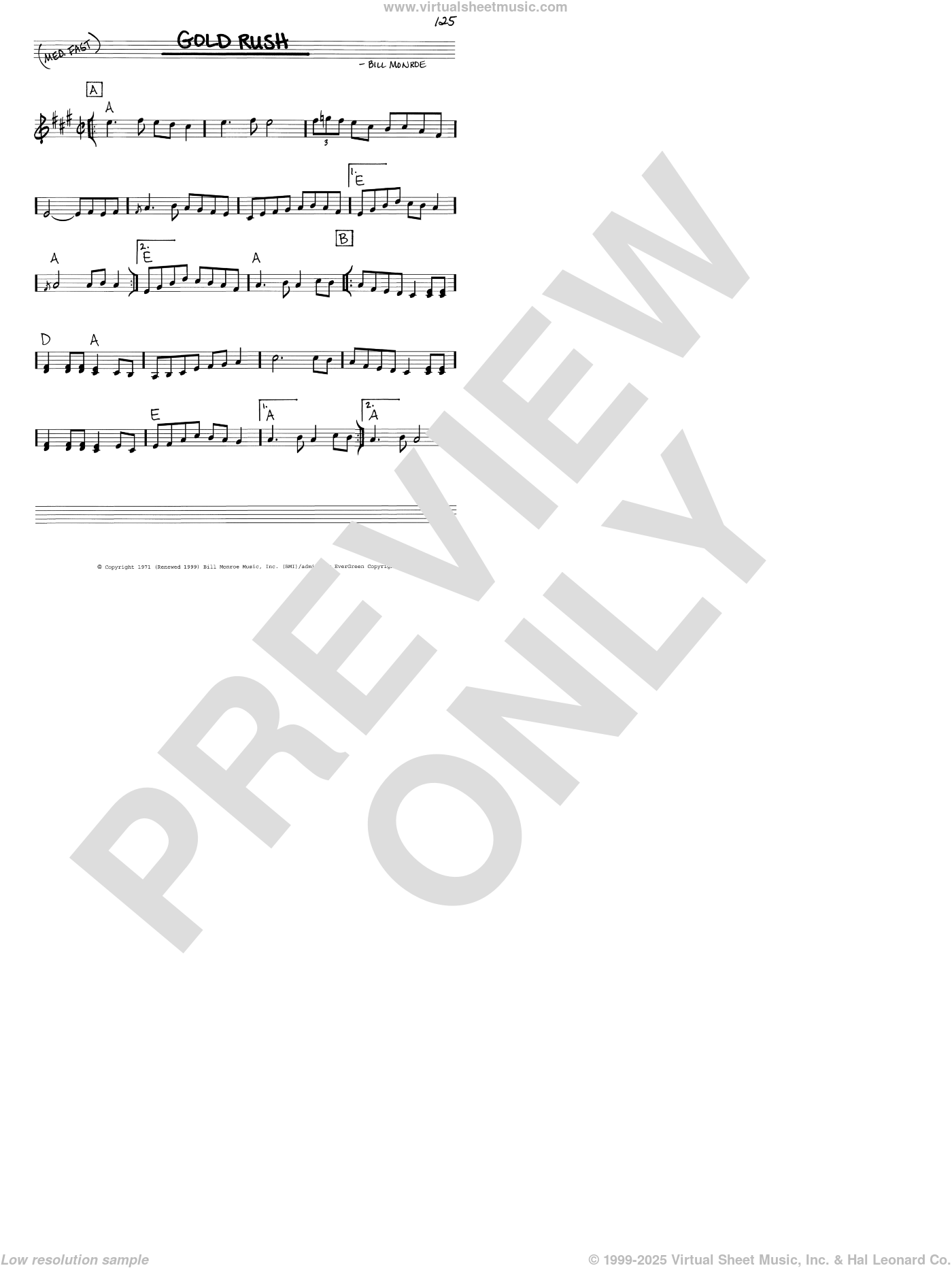 Gold Rush sheet music (real book with lyrics) (PDF)