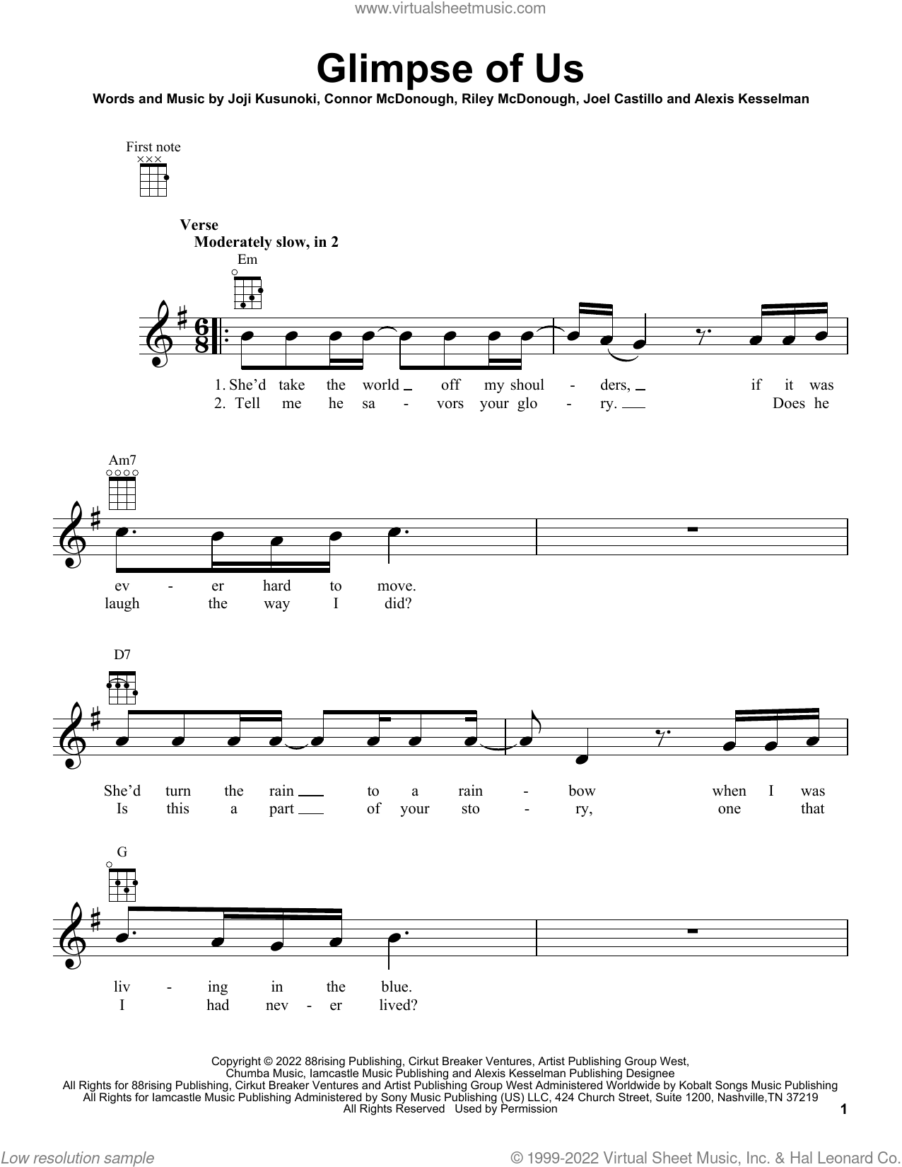 Just The Two Of Us sheet music for ukulele (PDF)