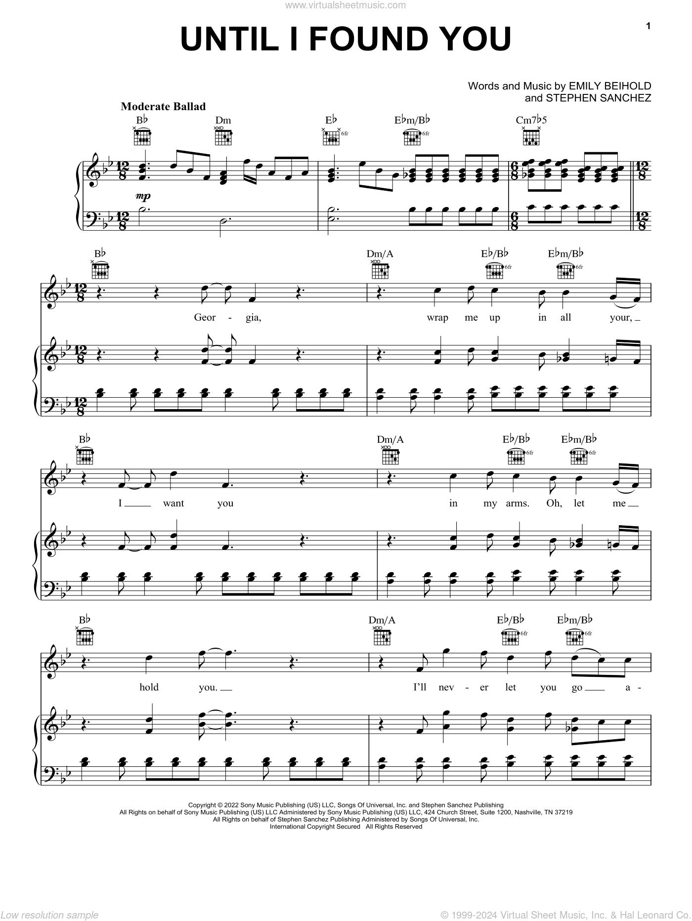 Until I Found You Sheet Music For Voice Piano Or Guitar Pdf