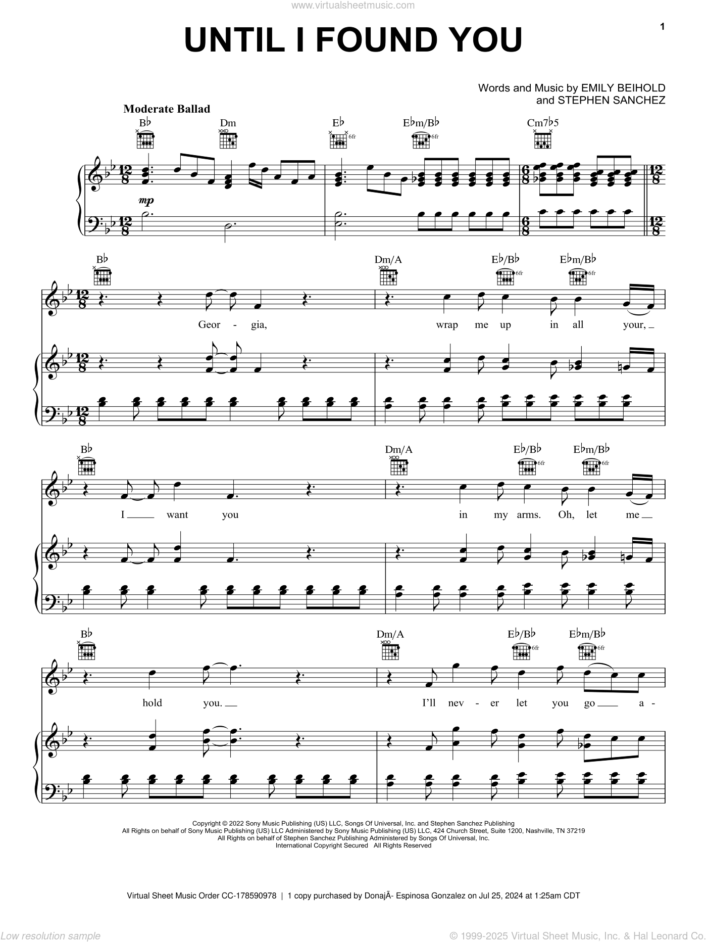 Alone Again (Naturally) (Guitar Chords/Lyrics) for Leadsheets - Sheet Music  to Print